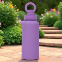 1000ml Outdoor Sports Insulated Water Bottle with Loop Handle – Leakproof & Durable (Lavender Purple)