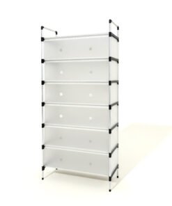 Ferixo™ Seven Tier Transparent Shoe Rack | Large-Capacity Dust-Proof Shoe Organizer