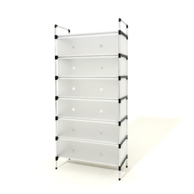 Ferixo™ Seven Tier Transparent Shoe Rack | Large-Capacity Dust-Proof Shoe Organizer