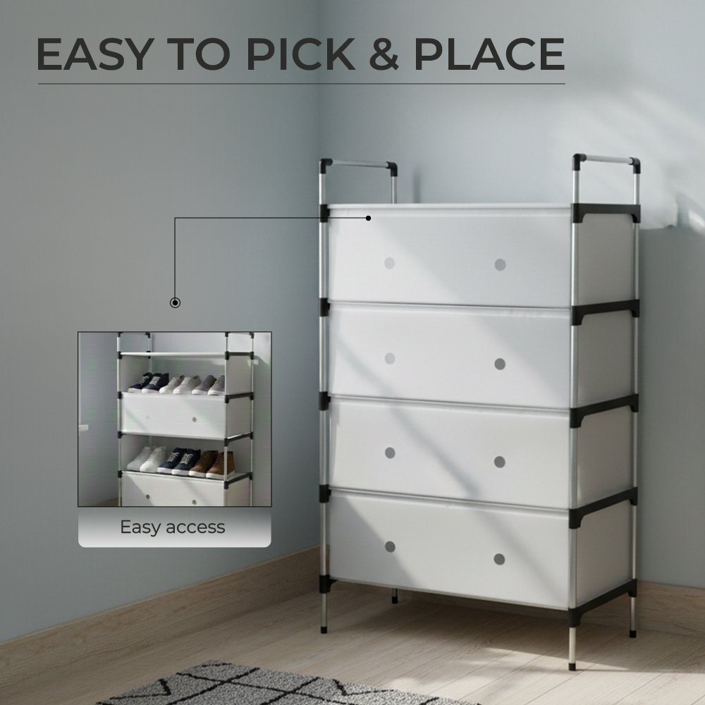 Ferixo™ Five Tier Transparent Shoe Rack | Space-Saving Footwear Organizer for Home - Image 4