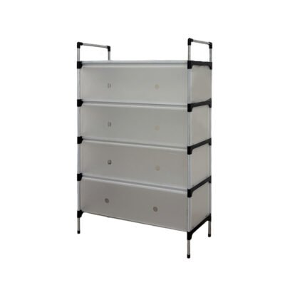 Ferixo™ Five Tier Transparent Shoe Rack | Space-Saving Footwear Organizer for Home